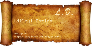 Lányi Dorina névjegykártya